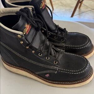 Thorogood Men's Black Leather Work Boots